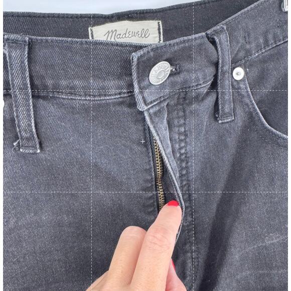Madewell Black Classic Straight Jeans Minimalist Capsule Zip Fly Size 30 - Picture 6 of 8